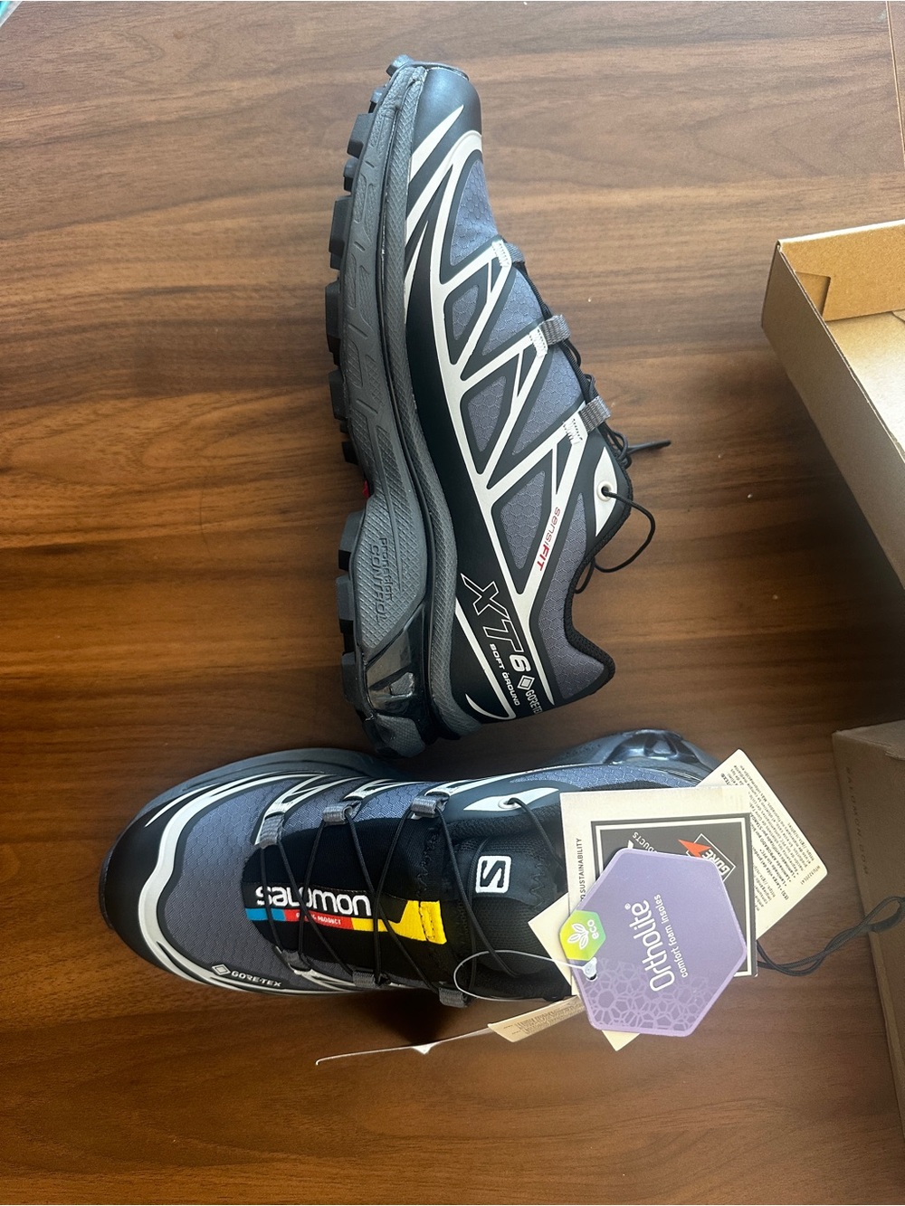 Salomon XT-6 Trail Running Shoes - Grey/Black - Picture 2 of 4